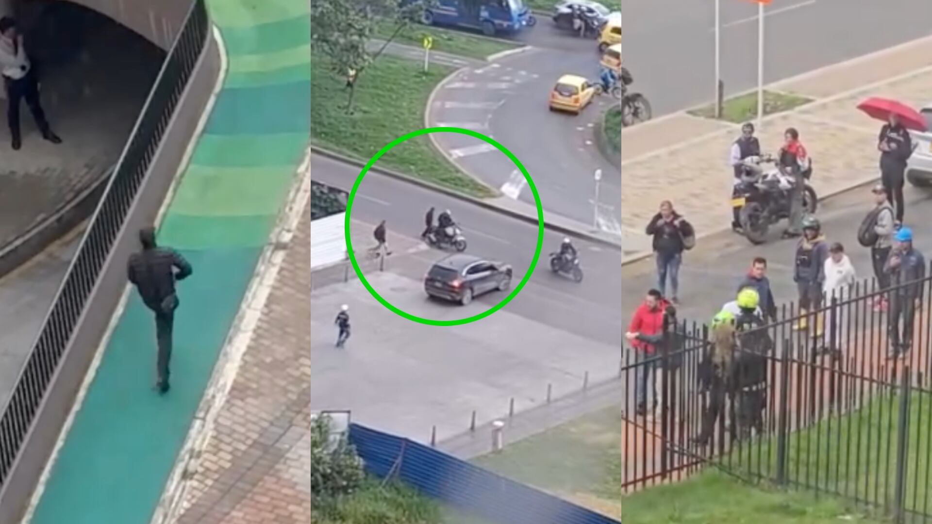 Violento asalto a una mujer en conjunto residencial de Bogotá terminó en balacera y persecución (Redes sociales)