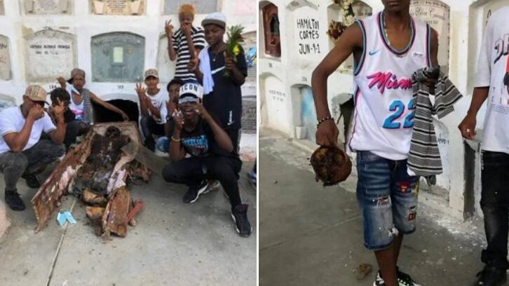 Polémica en Cali por el caso de 8 jóvenes que ingresaron al Cementerio Central, desenterraron un cuerpo, se tomaron fotos con él y luego jugaron la cabeza del difunto.