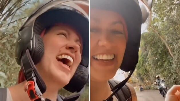 Video joven a la que motociclista dejó en Medellín