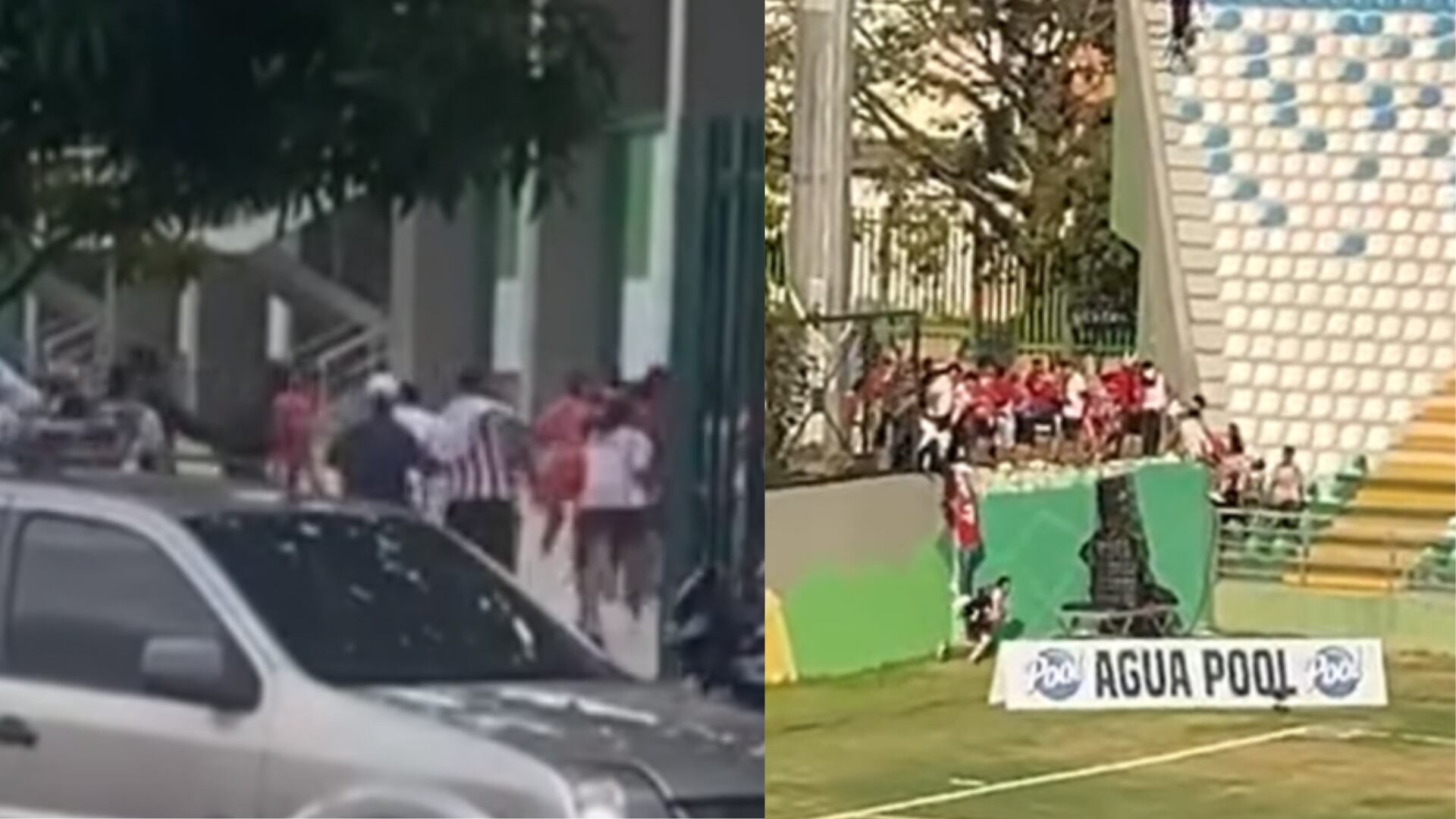 Desadaptados colándose al estadio antes del partido de Junior en Valledupar