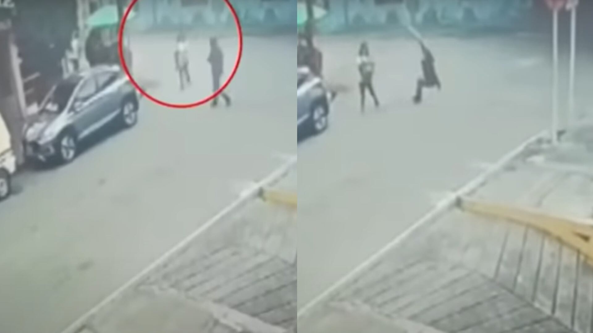 Mujer agrede a peatones en Bogotá.