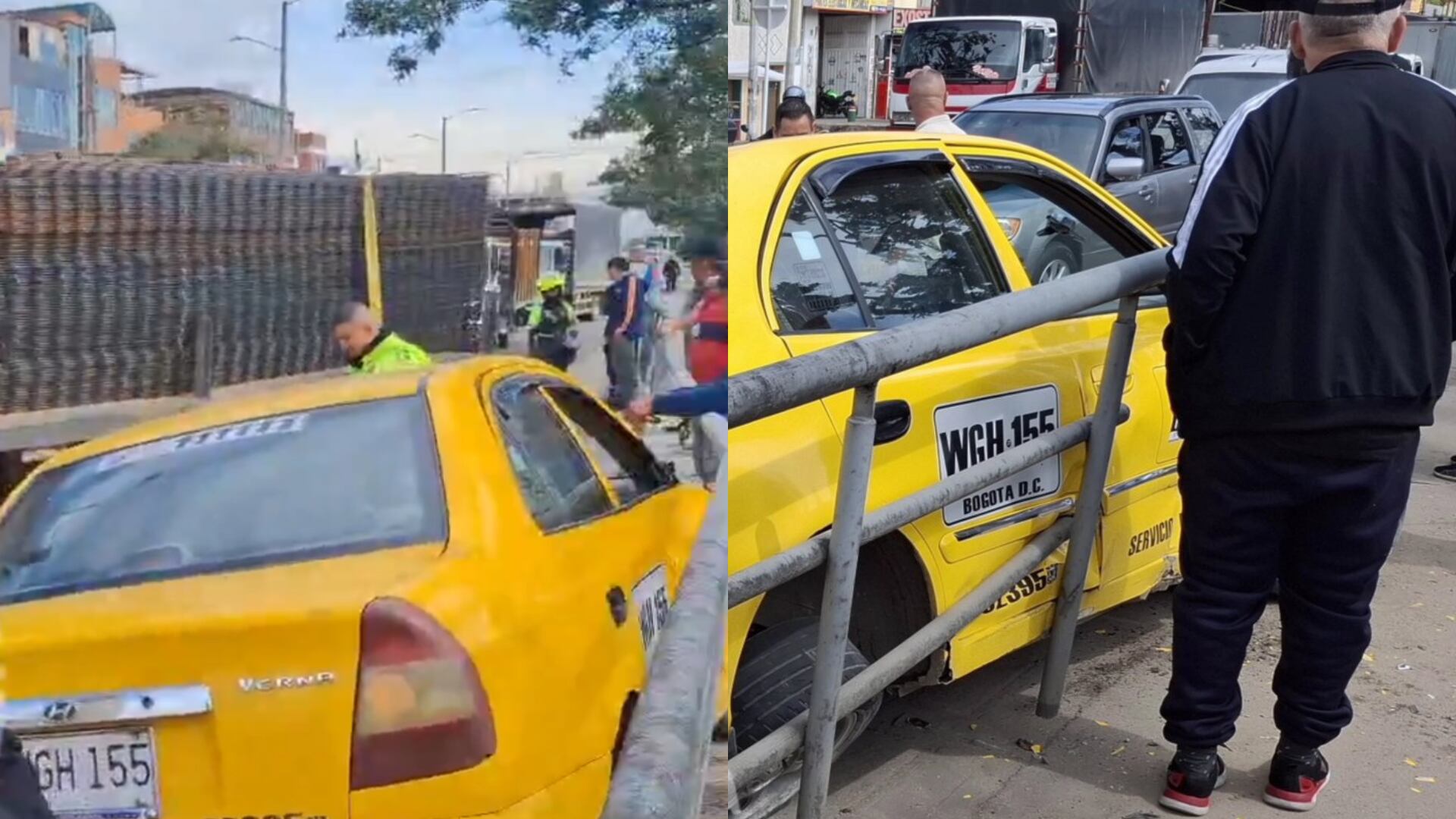 Impactante accidente de tránsito entre un camión y un taxi: el conductor estaría borracho
