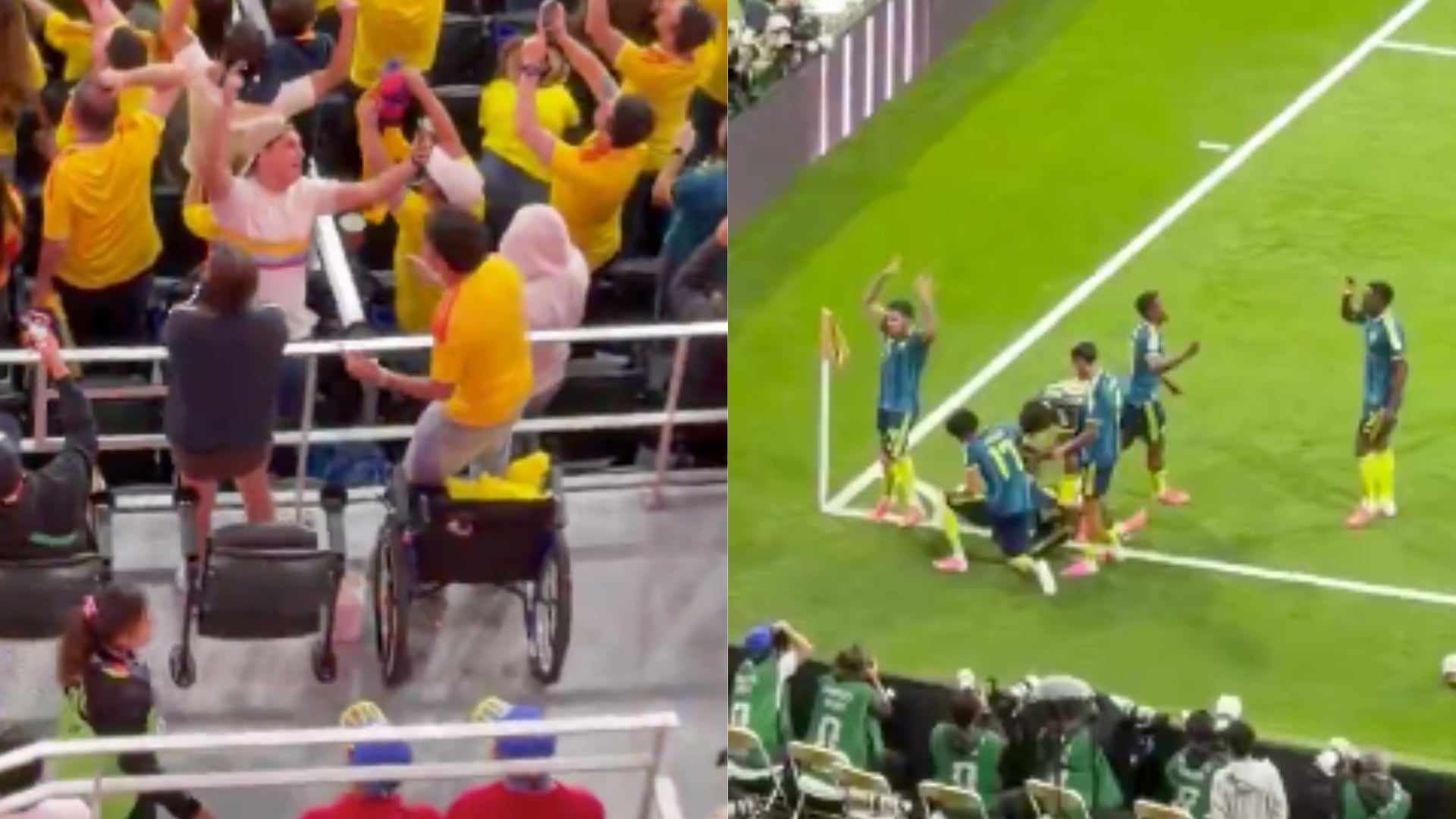 Milagro en el Azteca: los goles de la Selección Colombia hicieron levantar a varias personas en silla de ruedas