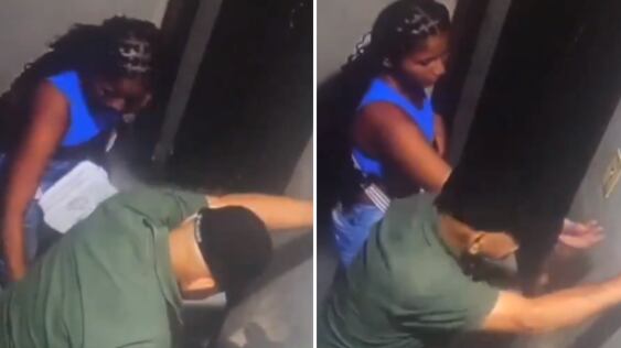 Cámara captó mujer que le dio escopolamina a un hombre