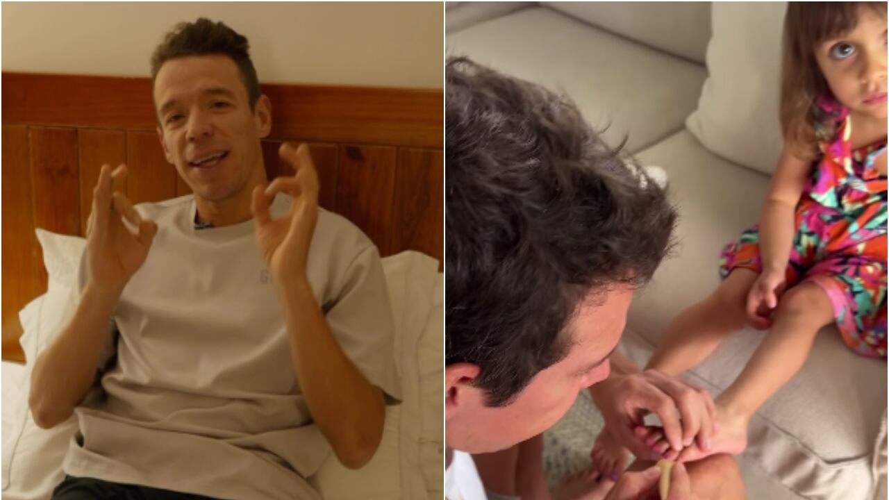 Rigoberto Urán con su hija Carlota