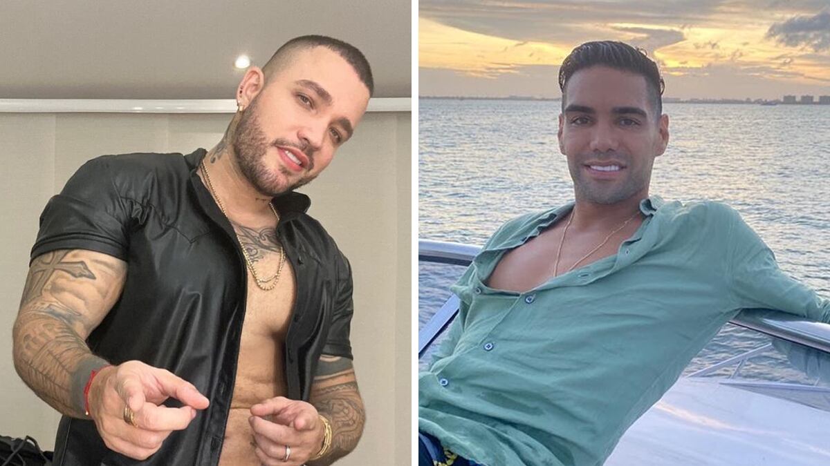 Jessi Uribe y Radamel Falcao