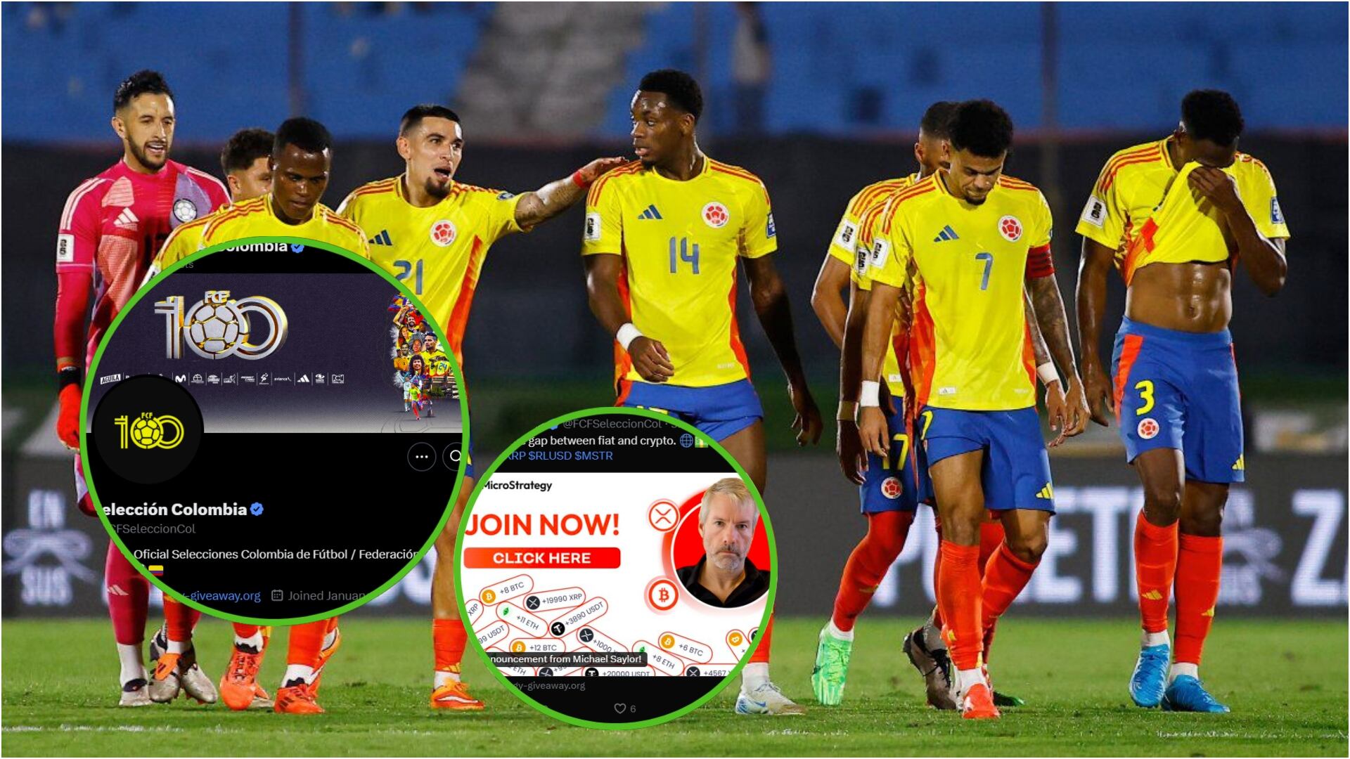 Hackean la cuenta de X de la Selección Colombia; la FCF confirmó el ciberataque ¿Qué pasó? (Captura de pantalla de las redes sociales de la Selección Colombia)