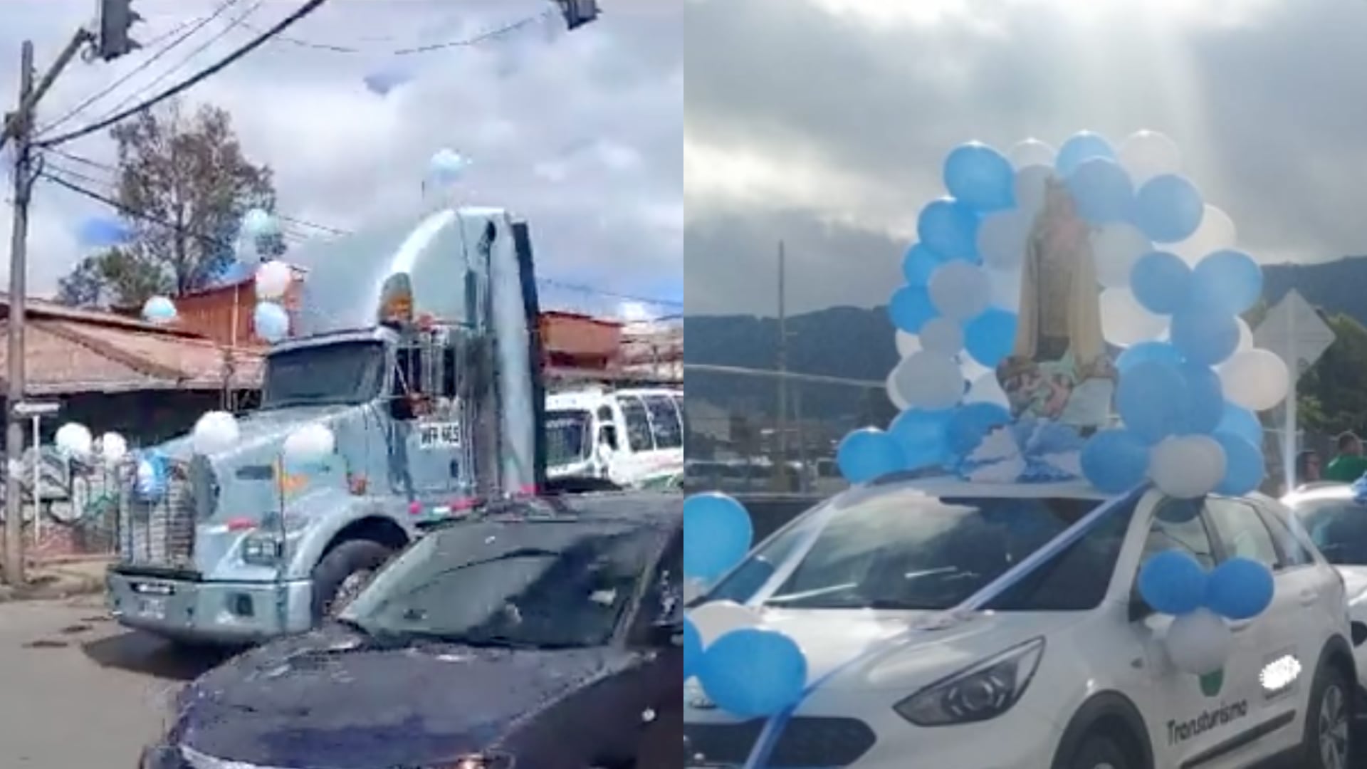 Movilidad por las caravanas de la Virgen del Carmen, desfile de conductores