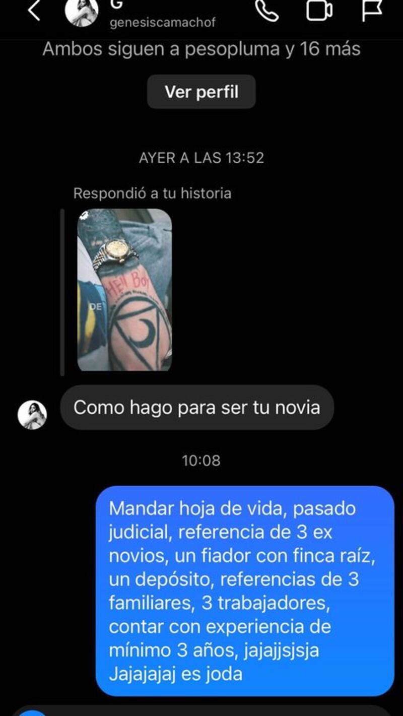 Nicolás Arrieta contó qué deben hacer sus seguidoras para poder tener una relación con él