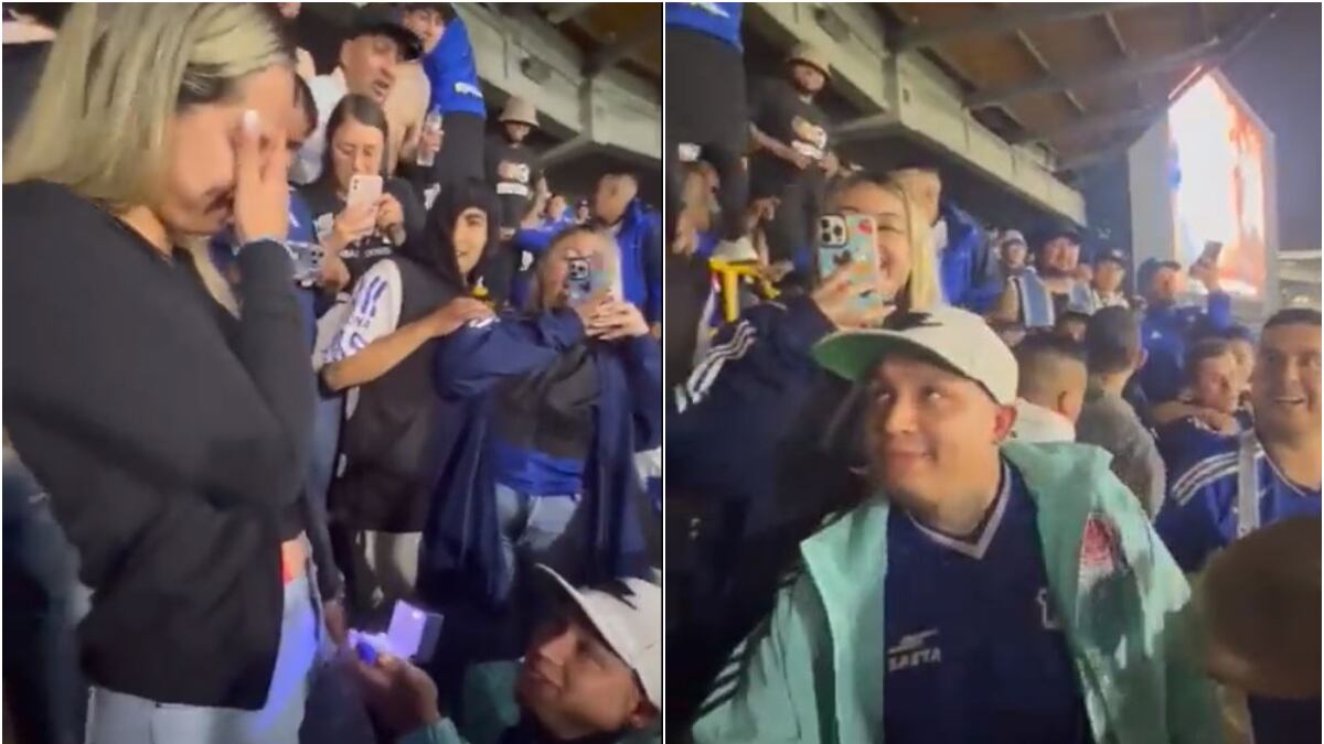 Propuesta de matrimonio en El Campín dejó en segundo plano el Millonarios-Mineiro