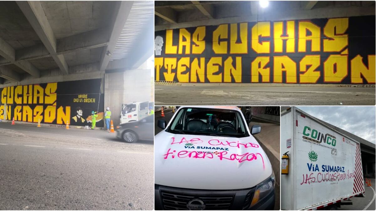 Concesión vial borró mural de ‘Las Cuchas Tenían Razón’ y les grafitearon sus vehículos