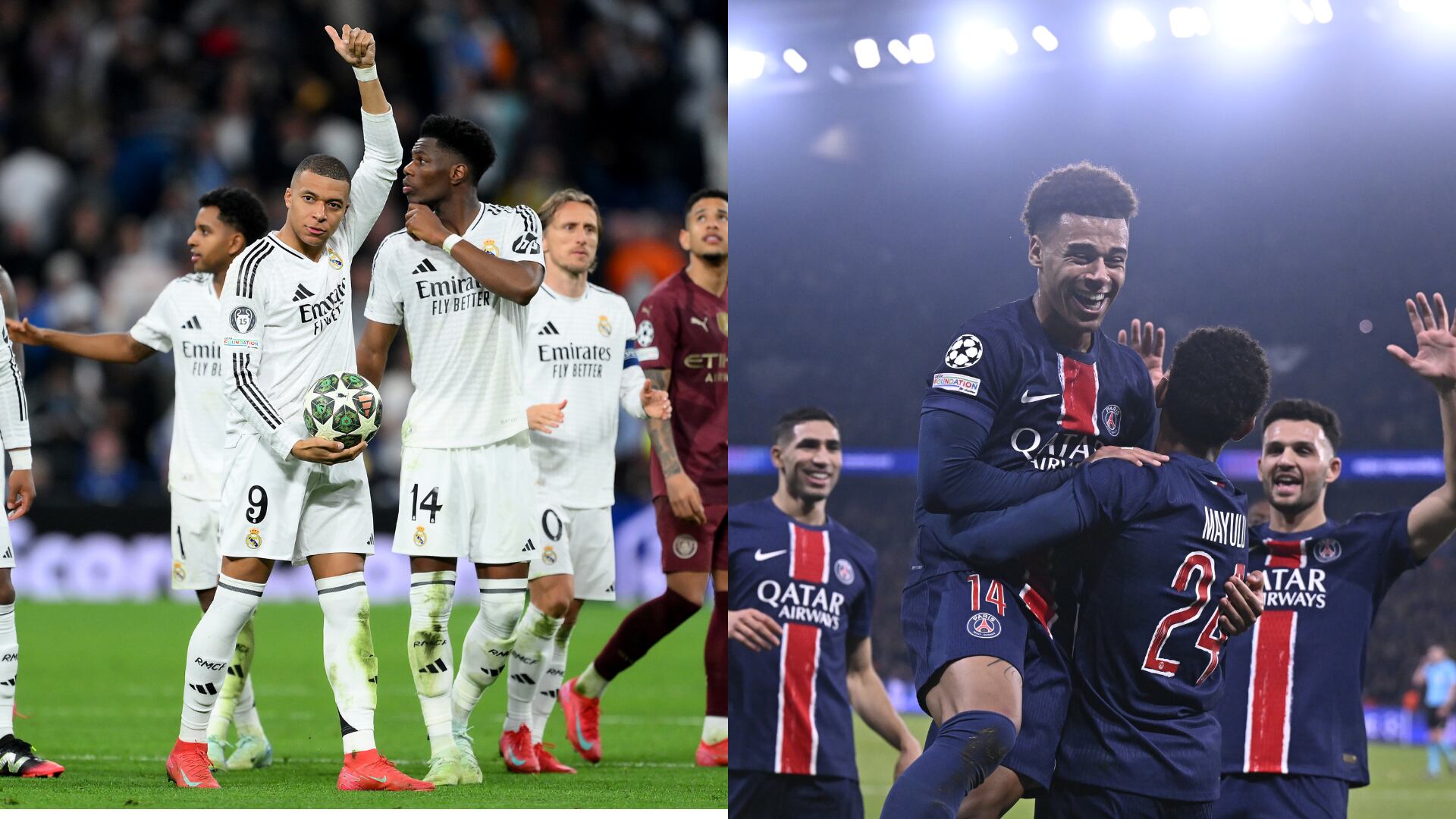 Real Madrid y PSG - Fotos: Getty y redes sociales del equipo