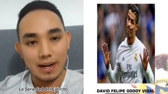 Joven denunció que le entregaron la libreta militar con la foto de Cristiano Ronaldo.