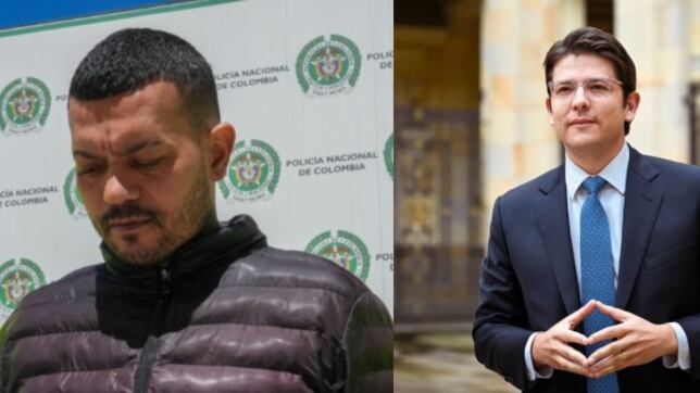 Foto con la cabeza agachada así capturaron a alias ‘El Costeño’ implicado en atentado contra Miguel Uribe.