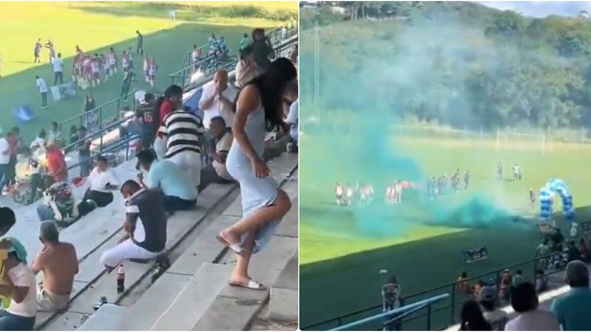 Confundieron gas lacrimógeno con bengalas y pusieron a llorar a todos los asistentes al partido