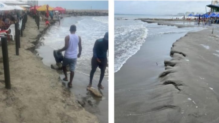 Mar de leva en Cartagena 21 de noviembre de 2023