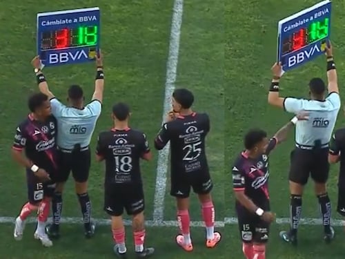 Jugador colombiano se hizo echar después de empujar al cuarto árbitro mientras era sustituido