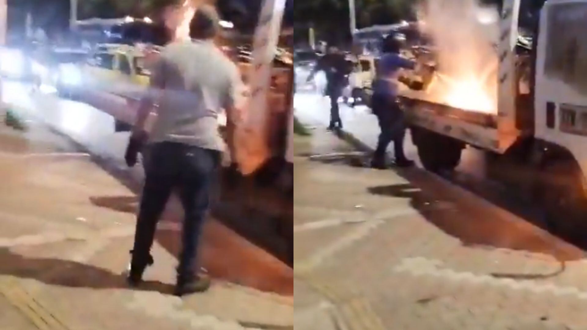 Moto quemada en Santa Marta