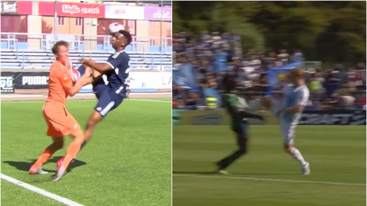 Brutal patada de Marvin Anieboh al pecho de su rival lo dejó noqueado