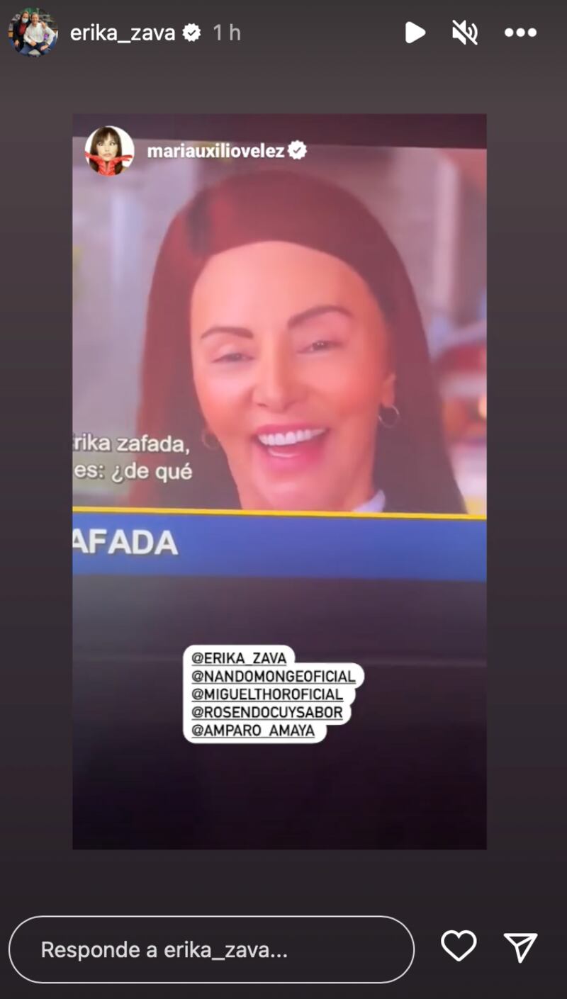 Erika-Zapata-burla-en-sabados-felices pantallazo tomado de Instagram