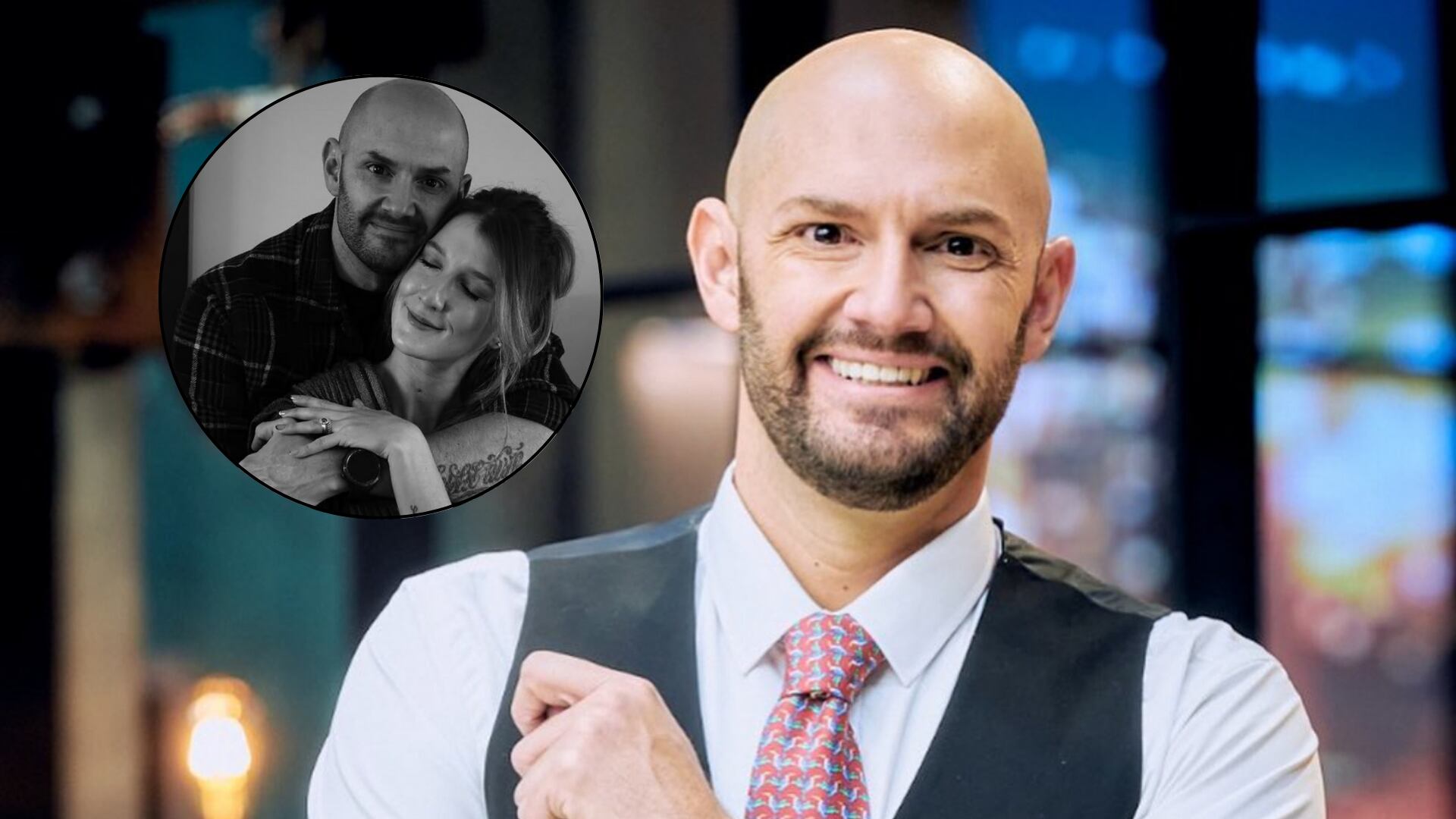 Nicolas Zubiria con su esposa, Daniela Vidal