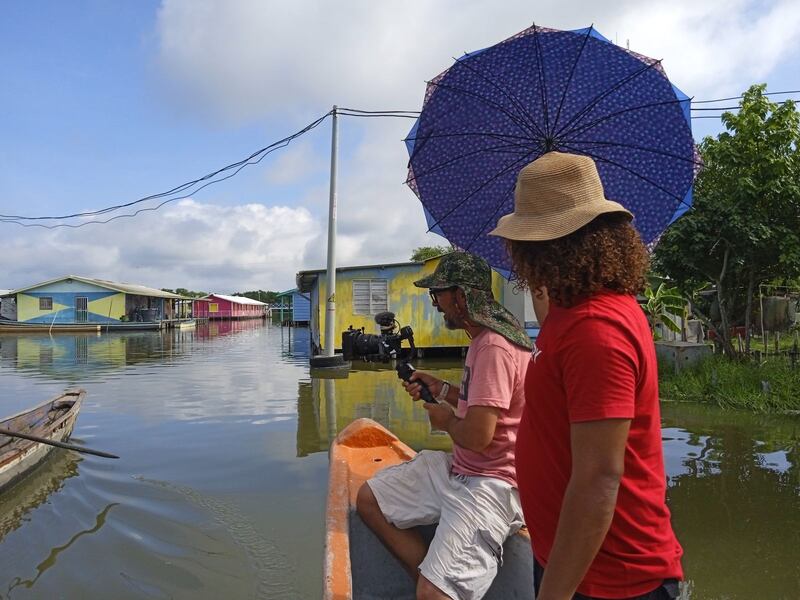 Foto de Óscar Darío Jiménez  y Juan Carlos Cervantes en Buenavista, Magdalena.