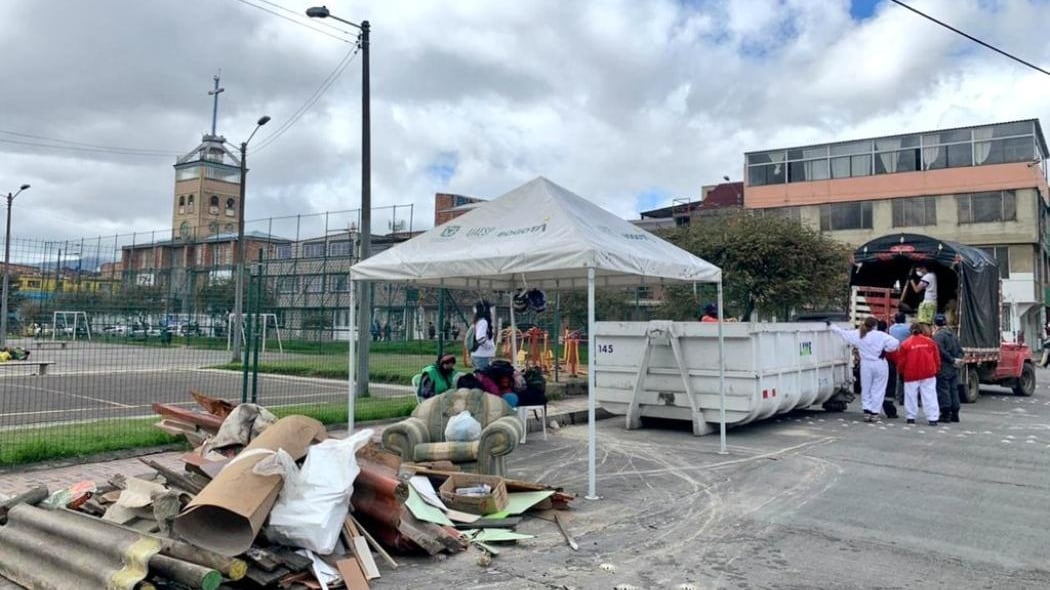 Imagen de referencia. Operativo de recolección de basuras en Tunjuelito.