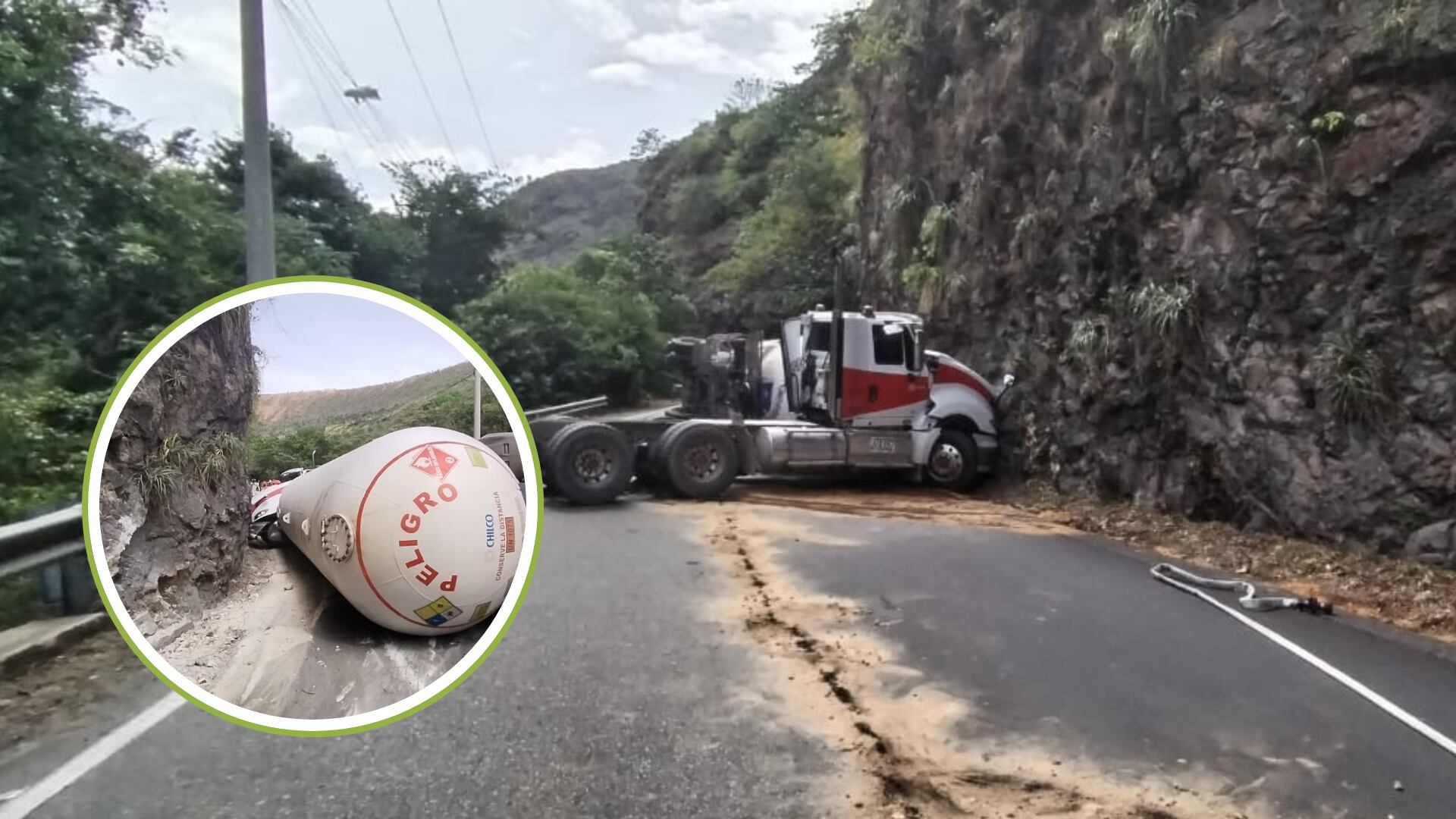 Grave accidente de tránsito en la vía Bogotá - Girardot: un camión cisterna se volcó y bloquea el paso
