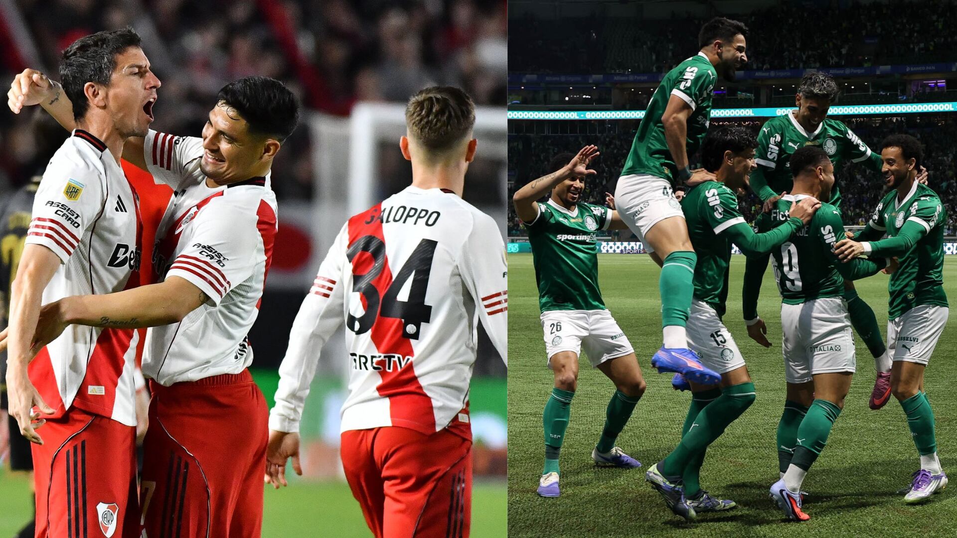 River Plate y Palmeiras - Fotos tomadas de @riverplate y @palmeiras el 16 de septiembre del 2025