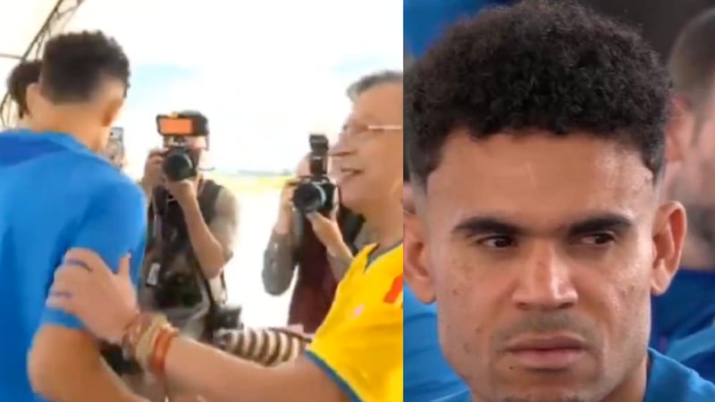 Luis Díaz no le sostuvo la mirada a Petro en despedida de la selección