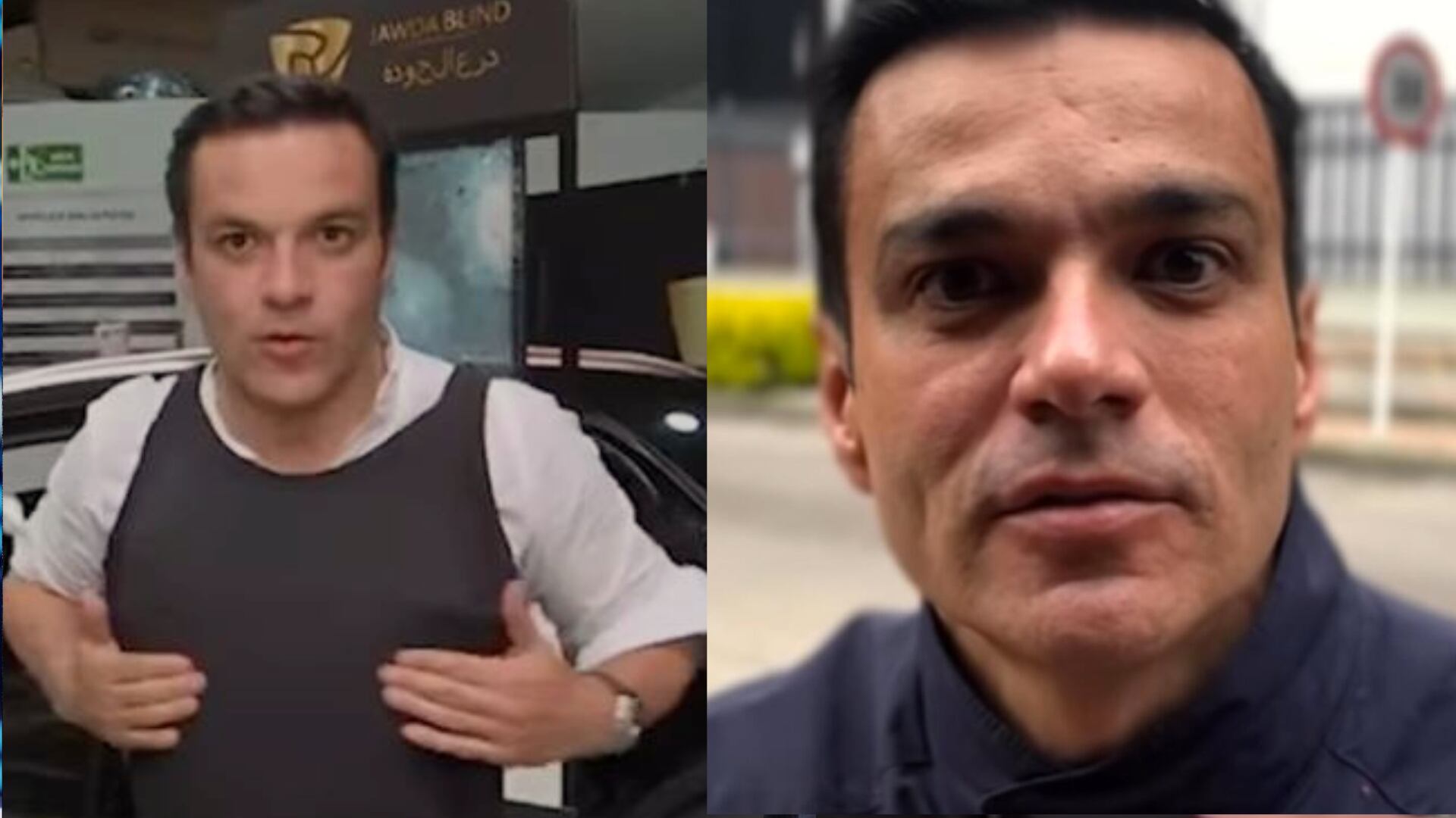 Juan Diego Alvira terminó usando chaleco antibalas ante prueba de vidrios polarizados