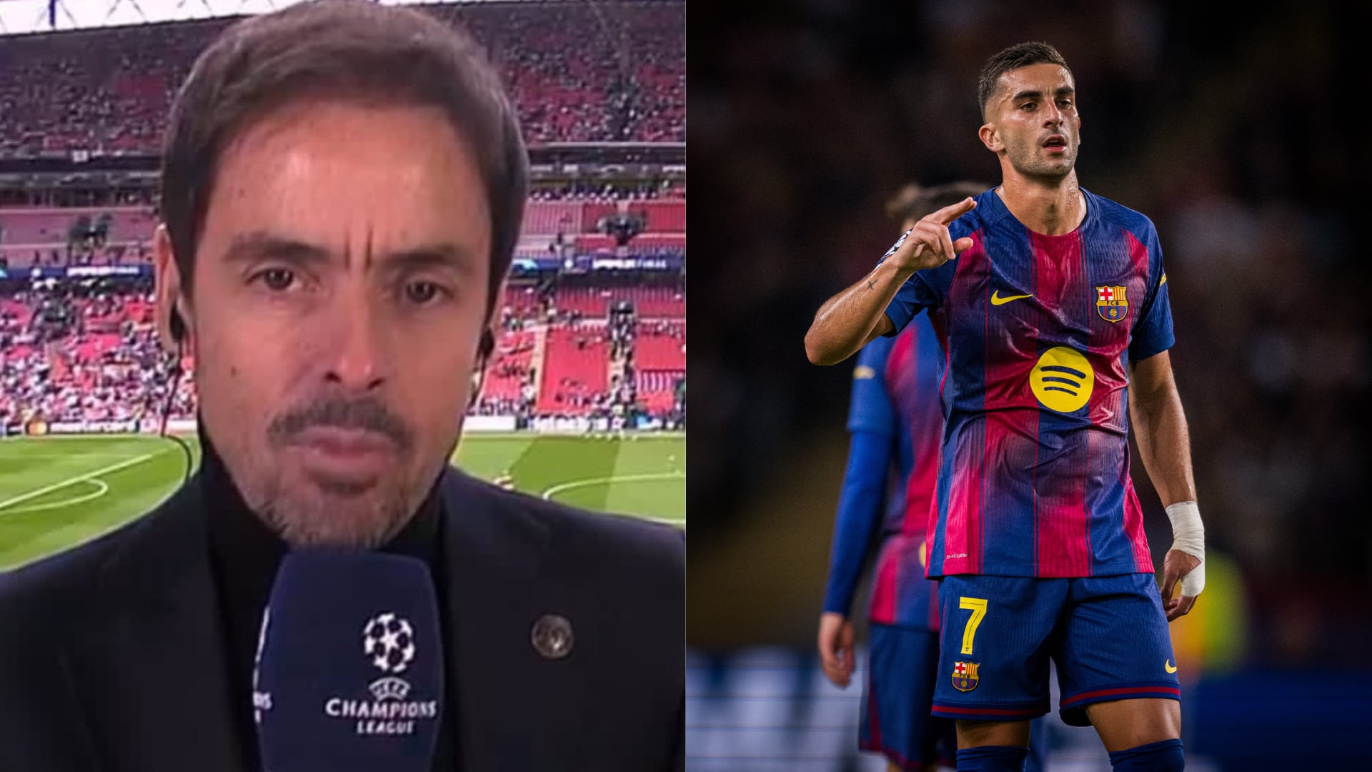 Mariano Closs y Barcelona - Fotos: Redes sociales de ESPN y del Barcelona tomadas el 1 de octubre del 2025