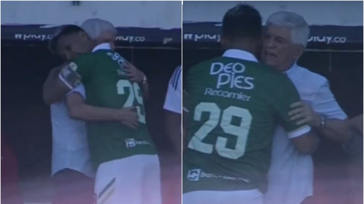 Comesaña le dio gran abrazo y le dedicó unas palabras a ‘Teo’ en el oído