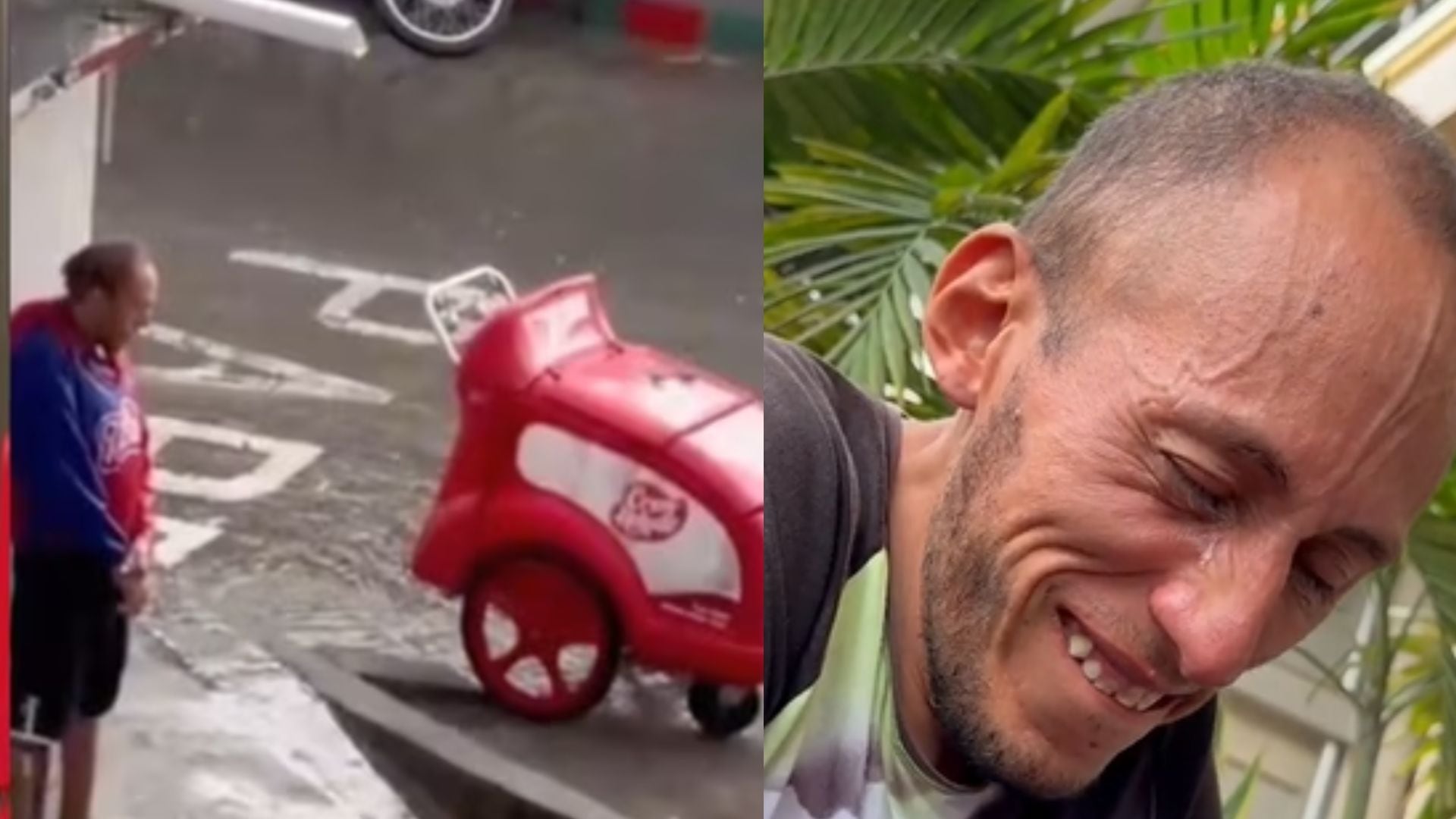 Heladero que vendía bajo la lluvia recibió una sorpresa