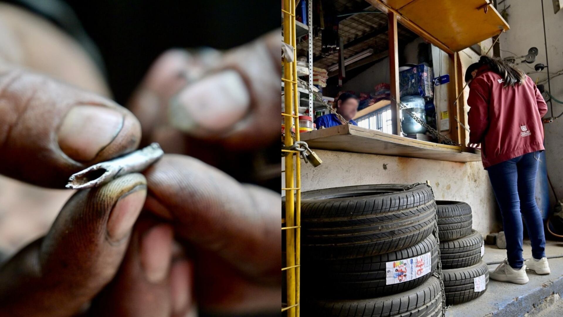 Operativo de las autoridades con montallantas en Fontibón.