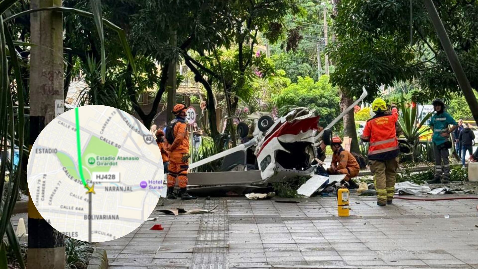 Accidente de avioneta en Medellín