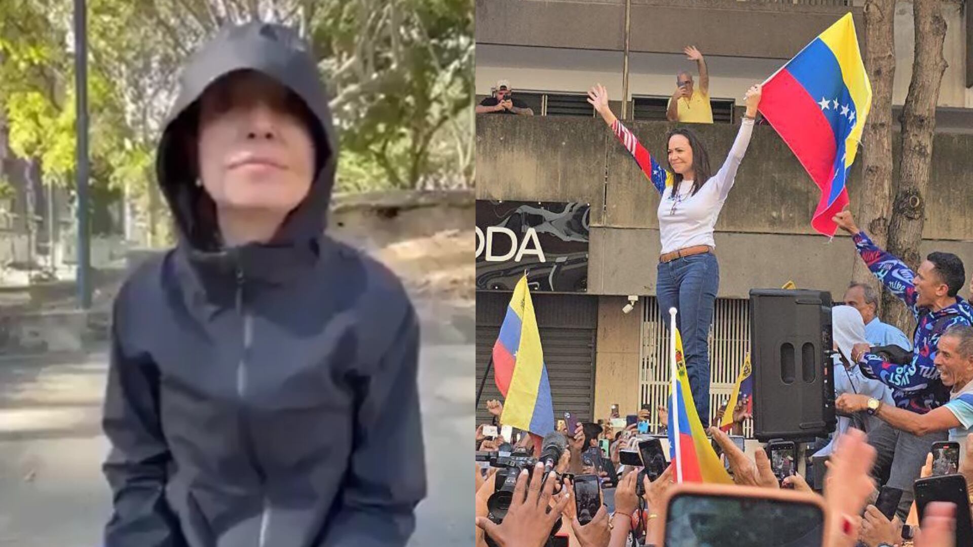 Reapareció María Corina Machado tras detención