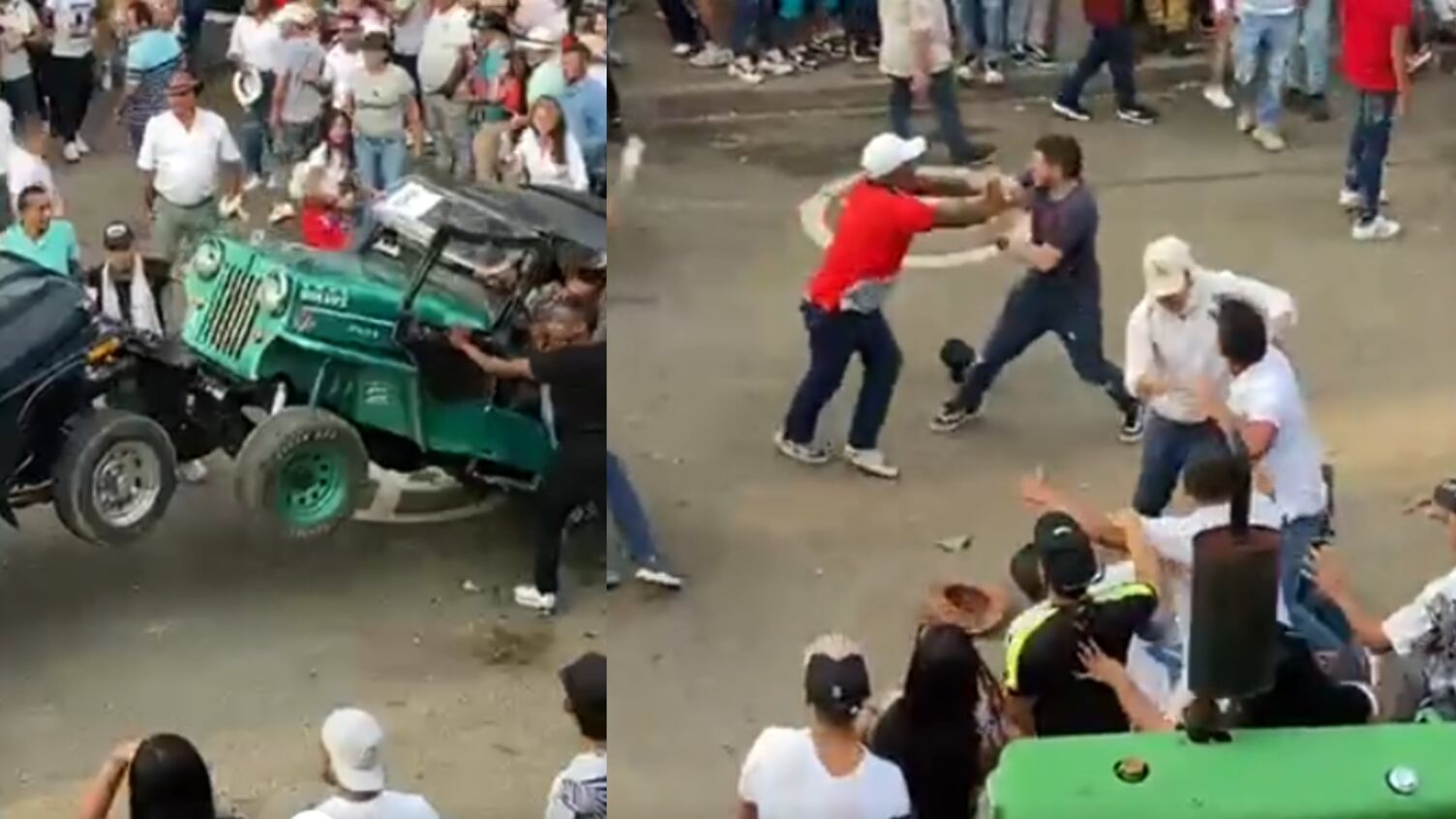 Pelea campal en Calima del Darién, asistentes se enfrentaron hasta con carros