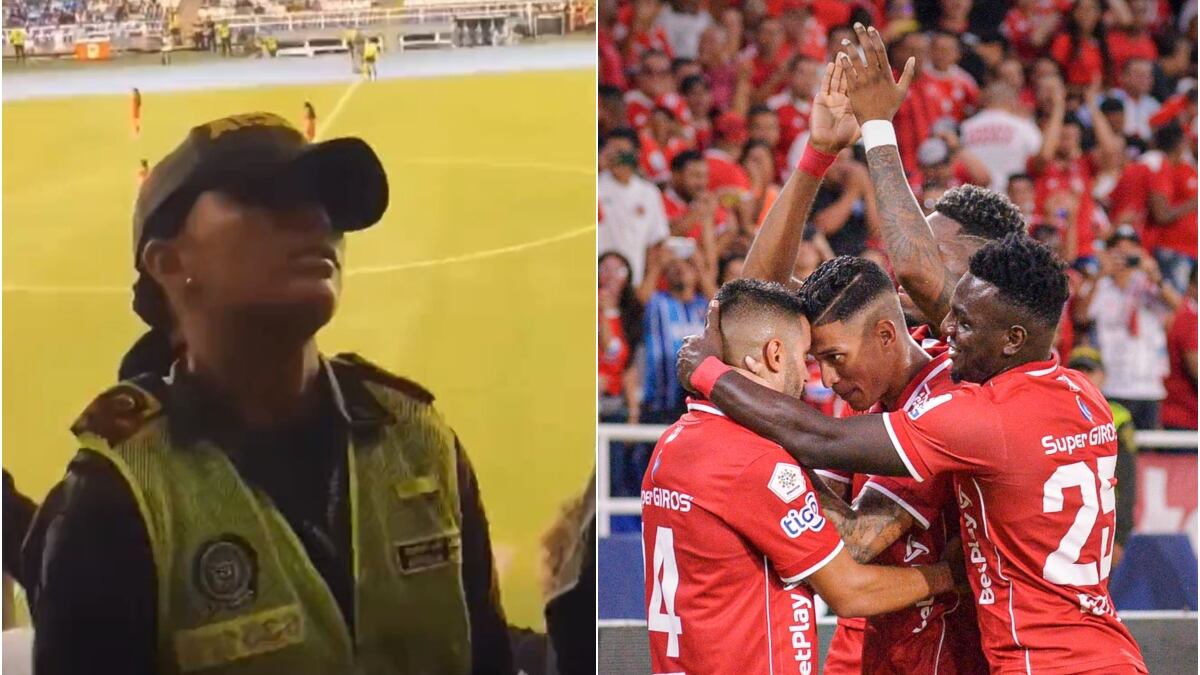 Policía alentó a América disimuladamente y la dejaron en evidencia