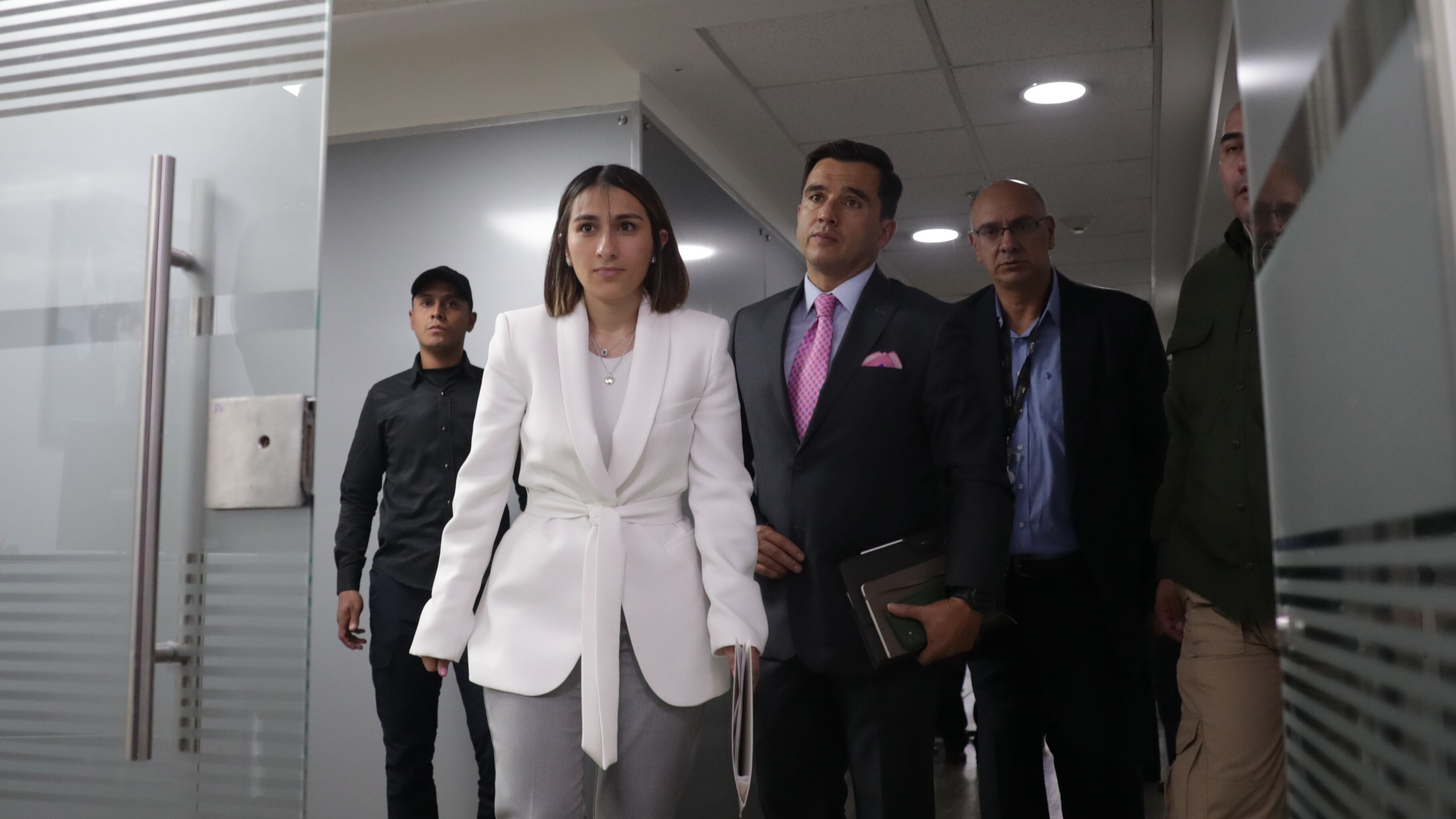 Laura Sarabia, exjefa de gabinete de Gustavo Petro, durante audiencia en el Consejo Nacional Electoral.