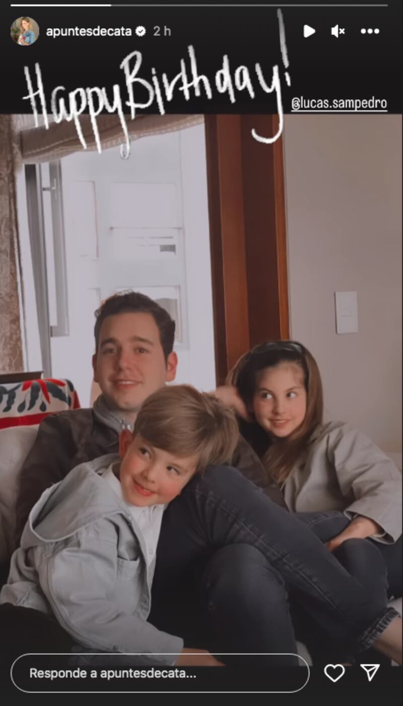 Catalina Gómez Día a Día Catalina Gómez Día a Día felicitó a su hijastro Lucas Sampedro por su cumpleaños