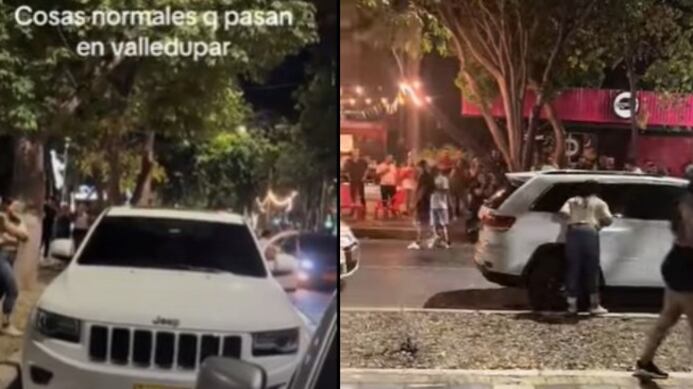 Foto de mujer que lanzó ladrillazos contra camioneta de su esposo a quién encontró con la moza en Valledupar.