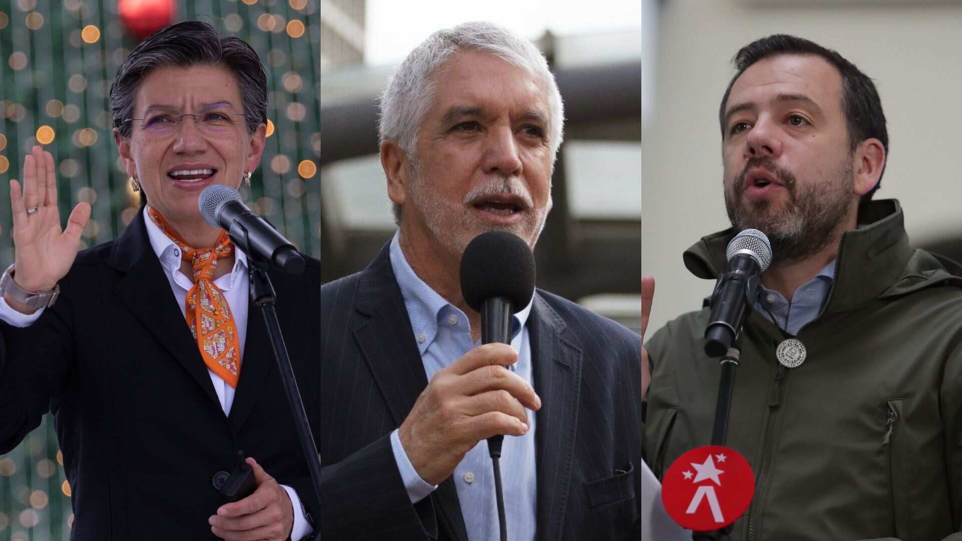 Claudia López, Enrique Peñalosa y Carlos Fernando Galán