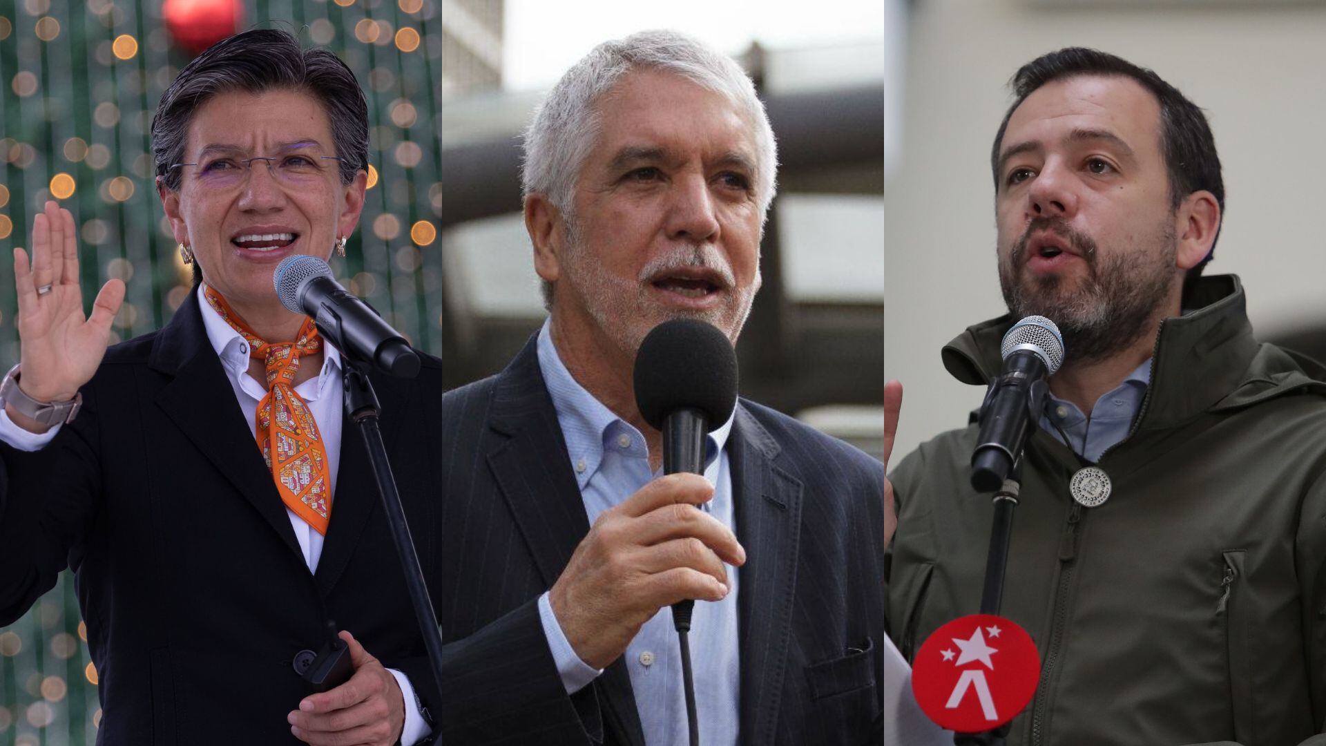 Claudia López, Enrique Peñalosa y Carlos Fernando Galán