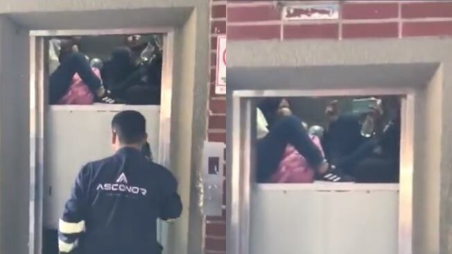 Estudiantes quedaron atrapados en ascensor de la Universidad del Atlántico.