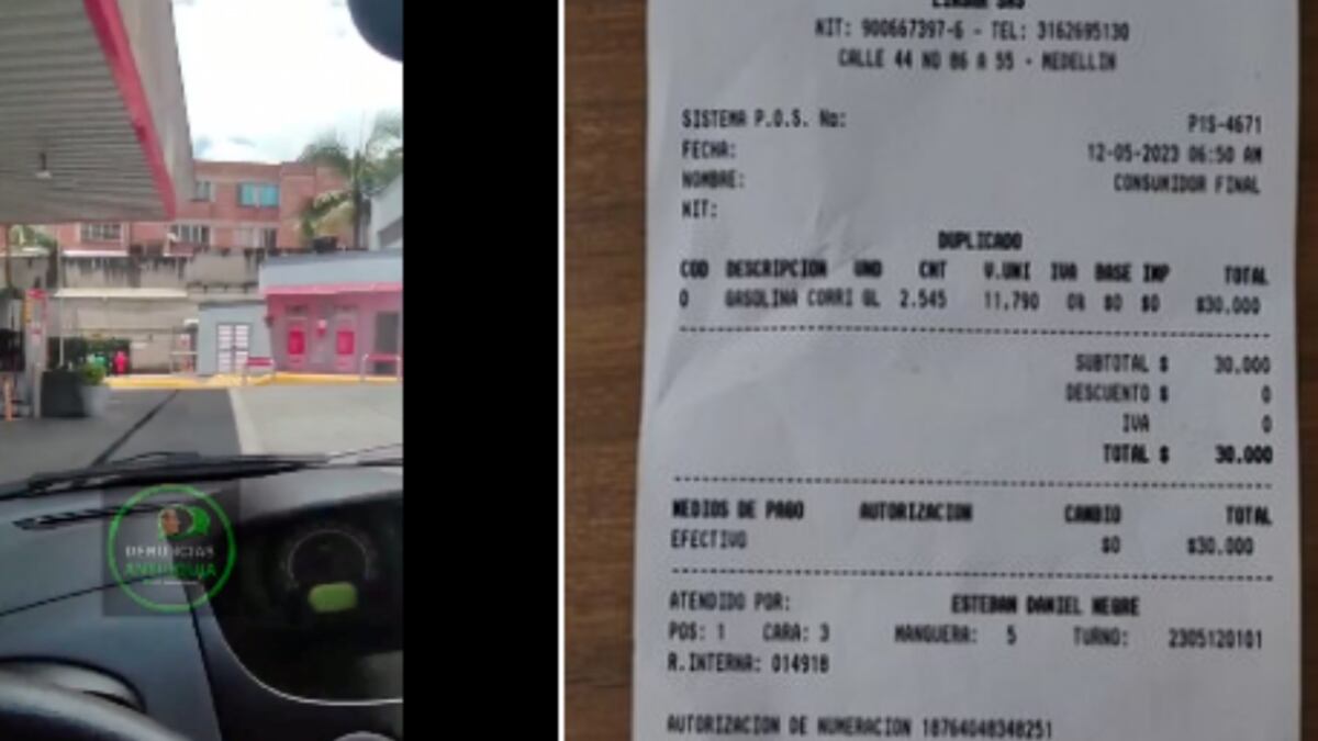 Estafa en gasolinera de Medellín