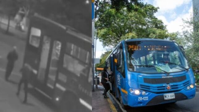 Foto buscan a ladrones que robaron a pasajeros de bus SITP en paradero de Teusaquillo, en Bogotá.