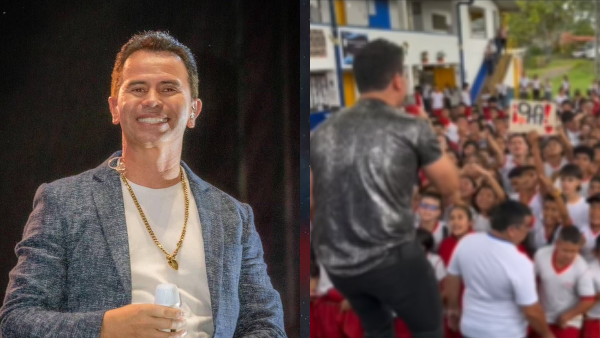 Jhonny Rivera ofreció concierto en colegio