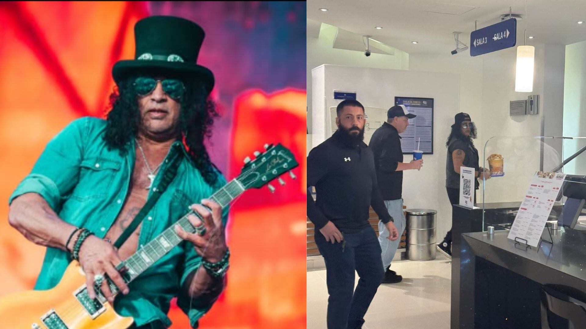 Slash fue visto en un centro comercial en cine