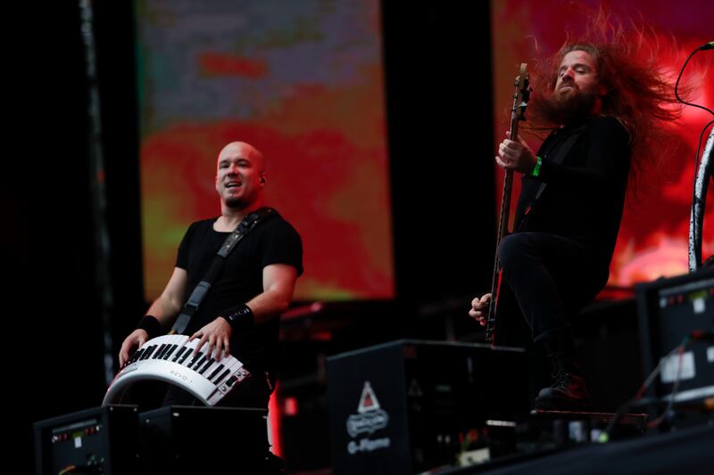 Epica, de Países Bajos, durante su presentación en Rock al Parque 2022.